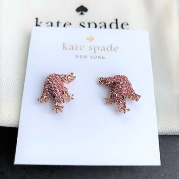 kate spade Jewelry - KATE SPADE Swamped Pave Frog Stud Earrings